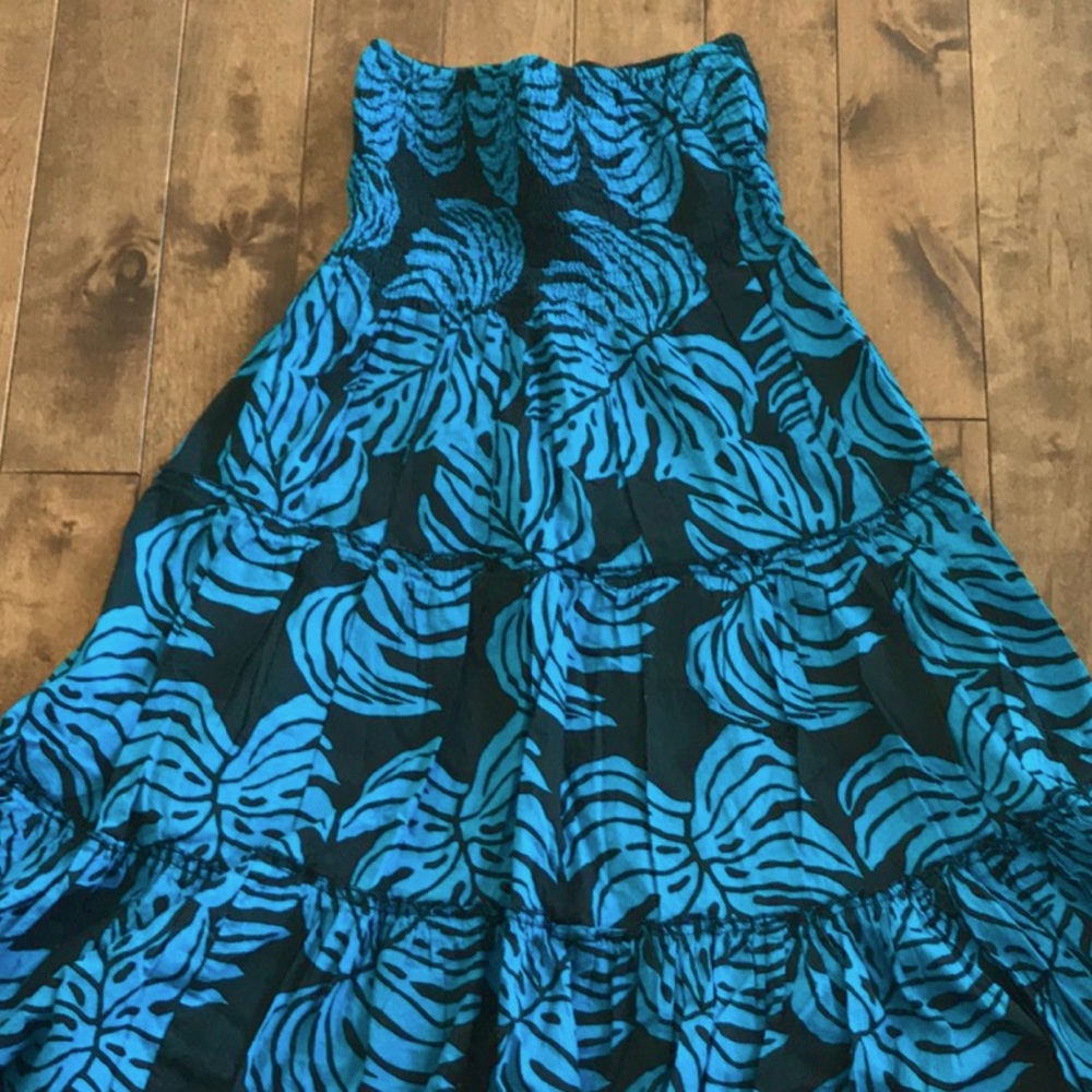 Printed Cotton Dress- Blue- Size S
